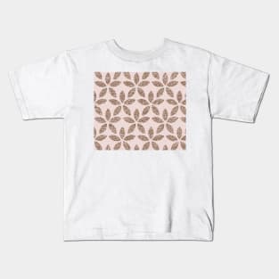 Sparkling rose gold floral Kids T-Shirt